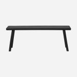 black wooden bench large