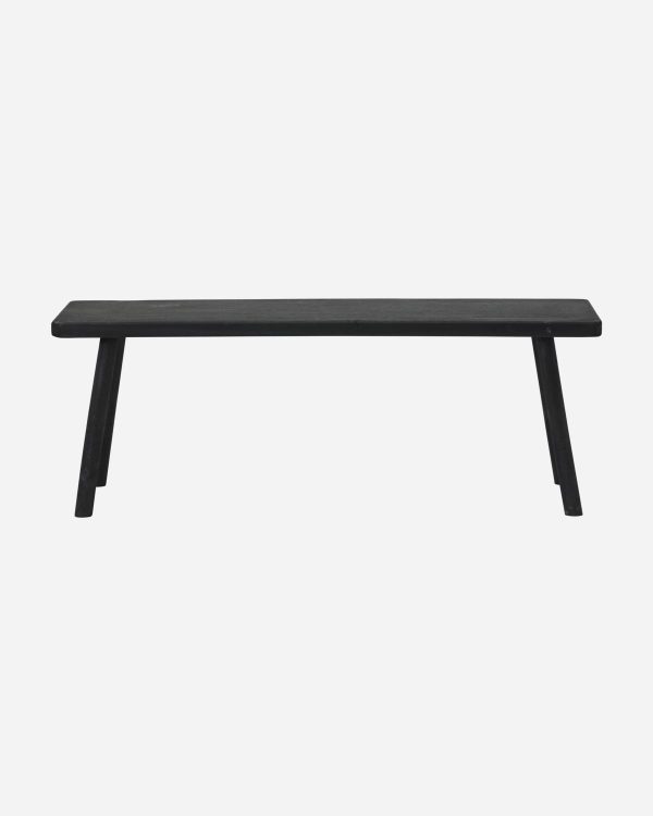 black wooden bench large