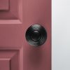 Beehive Large Door Knobs (Pair) - Black - Image 2