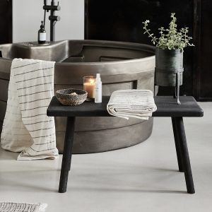 Black Wooden Bench - Small