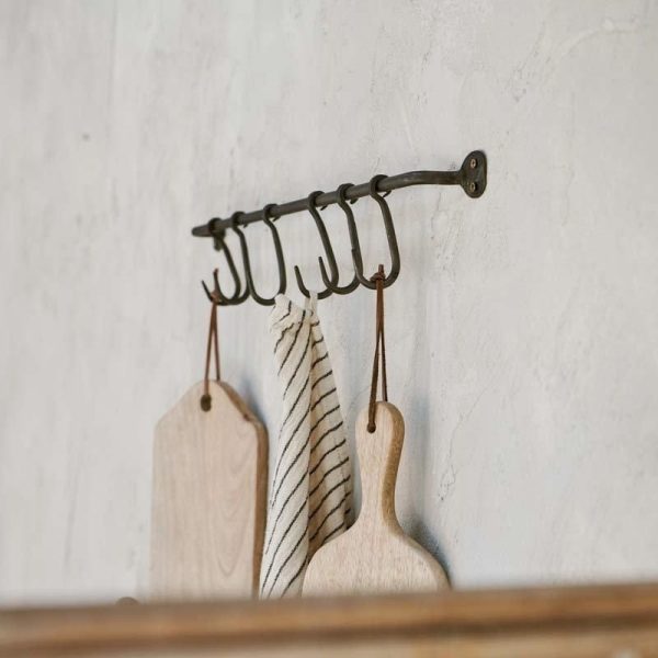 Antique Black Hook Rail - Image 3