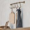 Antique Brass Hook Rail