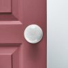 Crackled Porcelain Door Knobs (Pair) - Nickel Collar & Backplate - Image 2