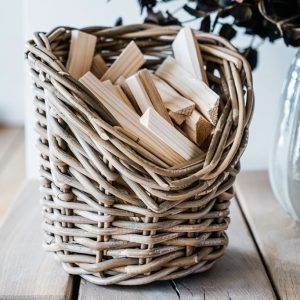Wicker Kindling Basket