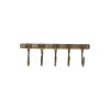 Antique Brass Hook Rail - 5 Hooks - Image 2