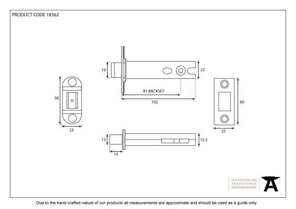 Heavy Duty Tubular Dead Bolt 4" - SSS - Image 3