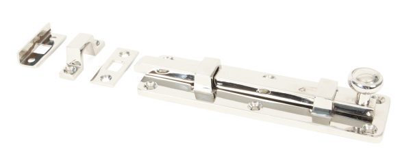 6" Universal Knob Bolt Straight - Polished Nickel