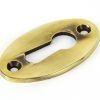 Oval Escutcheon - Aged Brass