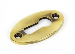 Oval Escutcheon - Aged Brass