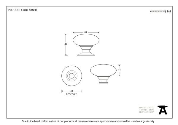 Oval Cabinet Knob (Large) - Polished Nickel - Image 4