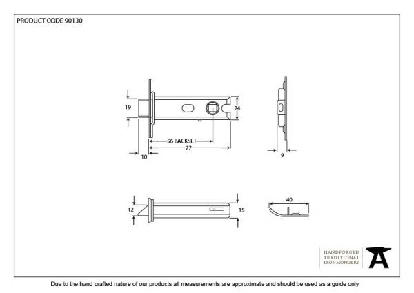 Brass 3'' Heavy Duty Latch - Image 3