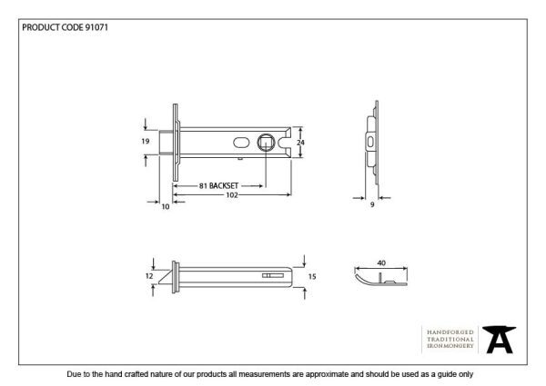 Heavy Duty Latch 4" - Satin Stainless Steel - Image 3