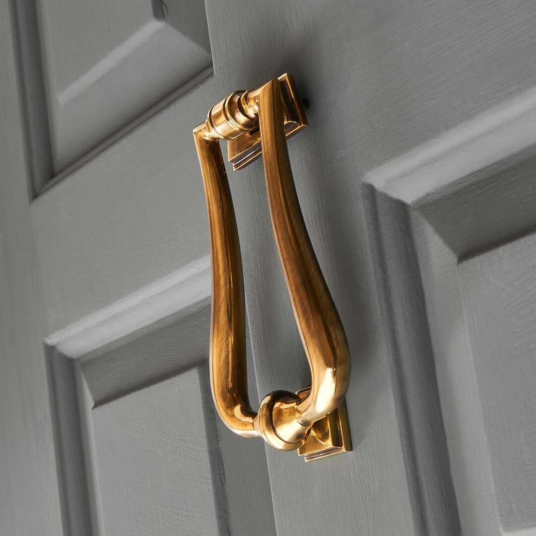 Art Deco Door Knocker Aged Brass