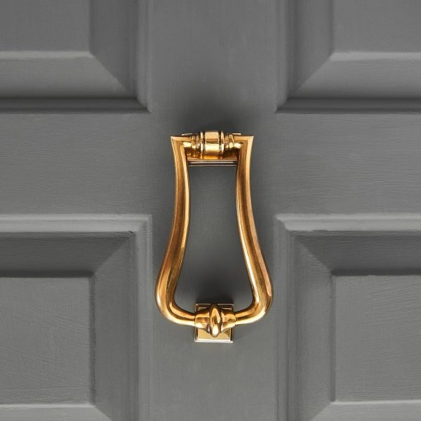 Art Deco Door Knocker - Aged Brass - Image 3