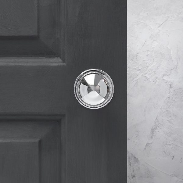 Beaded Edge Regency Door Knobs (Pair) - Polished Chrome - Image 2