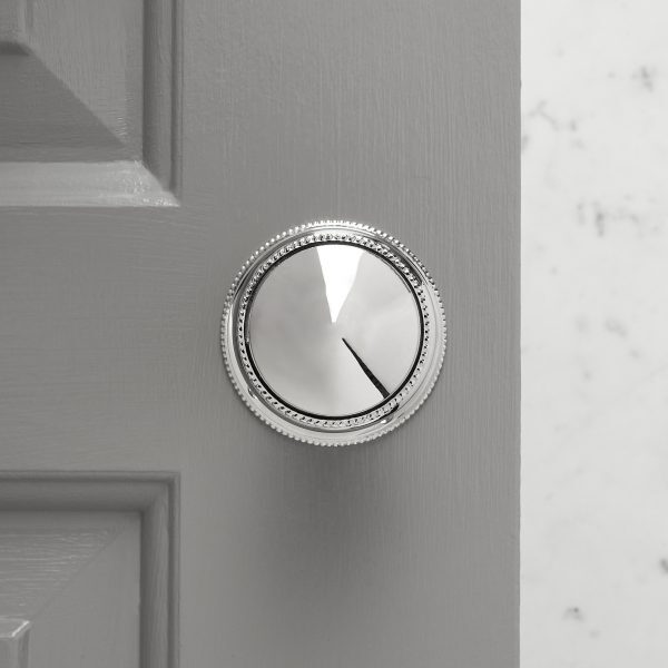 Beaded Edge Regency Door Knobs (Pair) - Polished Nickel - Image 2