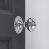 Beaded Edge Regency Door Knobs (Pair) - Polished Chrome