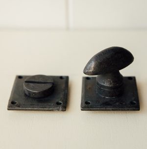 Diamond Bathroom Thumbturn/Turn & Release - Black Waxed