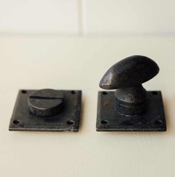 Diamond Bathroom Thumbturn/Turn & Release - Black Waxed