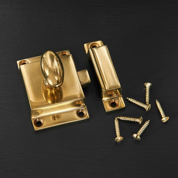 Cabinet Latch - Polished Brass - Image 3