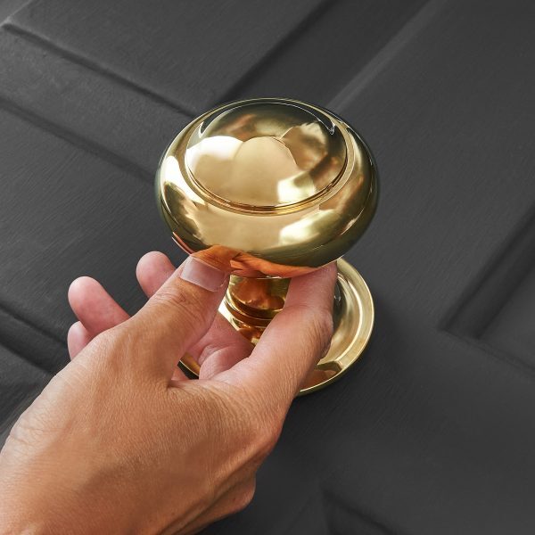 Circular Door Pull- Polished Brass - Image 4