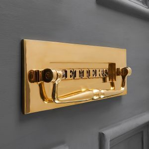 Classic Letterplate  With Clapper - Polished Brass
