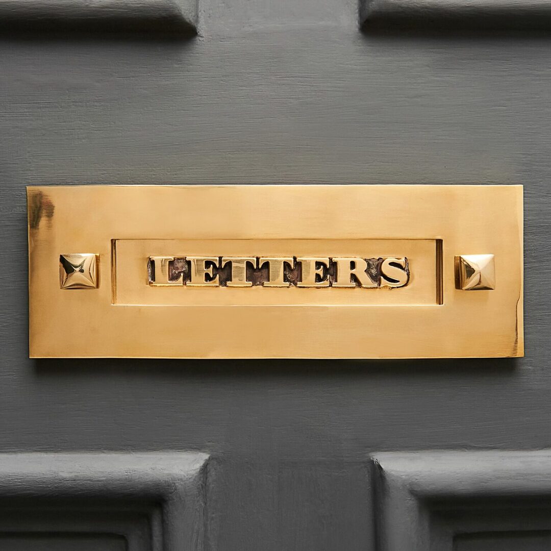 Brass Letter Plate Tidy
