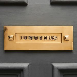 Classic Letterplate Without Clapper - Polished Brass