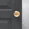 Cottage Mortice/Rim Knob Set (Pair) - Polished Brass - Large - Image 2