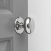 Cottage Mortice/Rim Knob Set (Pair) - Polished Nickel - Large