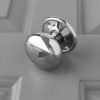 Cottage Mortice/Rim Knob Set (Pair) - Polished Nickel - Large - Image 2