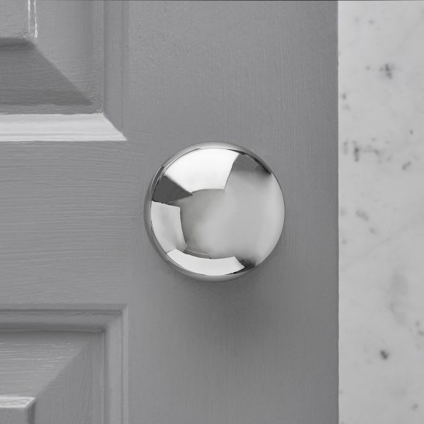 Cottage Mortice/Rim Knob Set (Pair) - Polished Nickel - Large - Image 3