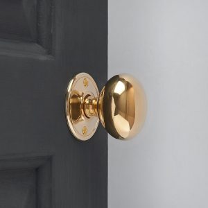 Cottage Mortice/Rim Knob Set (Pair) - Polished Brass - Large
