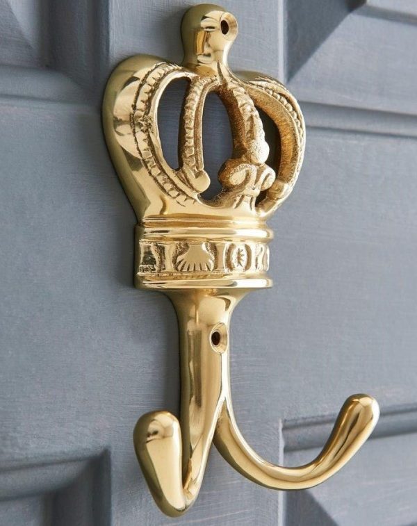 Crown Hook - Polished Brass - Image 2