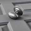 Hand Forged Oval Door Knobs (Pair) - Pewter - Image 3