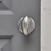 Hand Forged Oval Door Knobs (Pair) - Pewter - Image 2