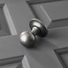 Hand Forged Round Door Knobs (Pair) - Pewter - Image 3