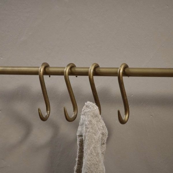 Brass 'S' Hooks Set of 4