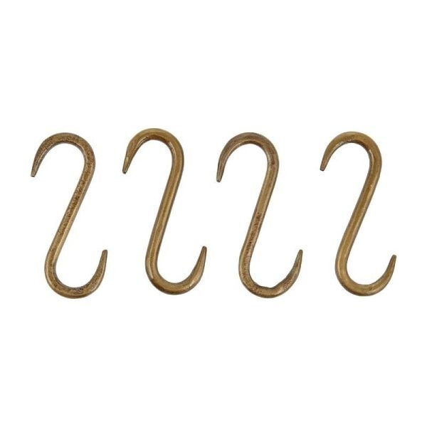 Brass 'S' Hooks - Set of 4 - Image 4