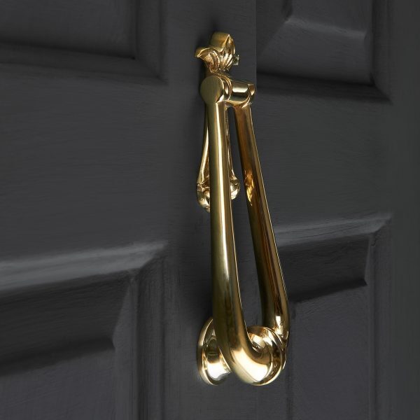 Loop Door Knocker - Polished Brass - Image 3