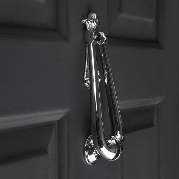 Loop Door Knocker - Polished Chrome - Image 2
