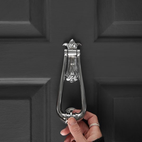 Loop Door Knocker - Polished Chrome - Image 3