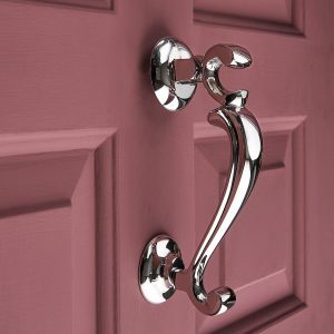 Old Doctors Door Knocker - Polished Nickel