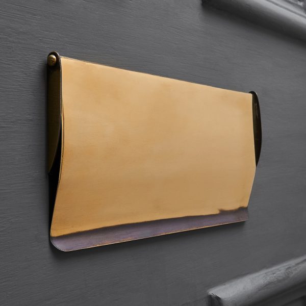 Period Letterplate Tidy - Aged Brass