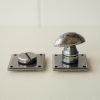 Diamond Bathroom Thumbturn/Turn & Release - Pewter - Image 2