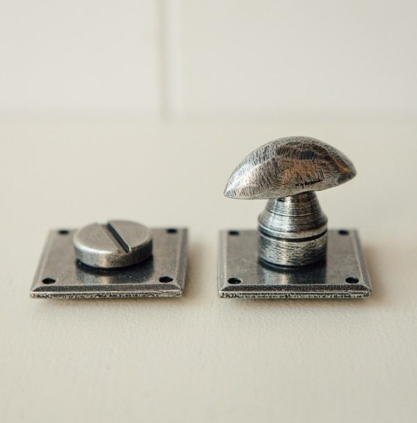 Diamond Bathroom Thumbturn/Turn & Release - Pewter - Image 2
