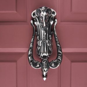 Rams Head Door Knocker - Aged Nickel