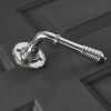 Reeded Lever on Rose (Pair) - Polished Nickel - Image 3