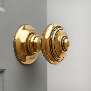 Regency-Style Concealed Screw Door Knobs (Pair) - Brass