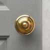 Regency-Style Concealed Screw Door Knobs (Pair) - Brass - Image 2